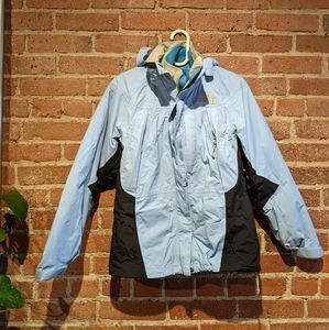 North Face ski shell + zip in polartec